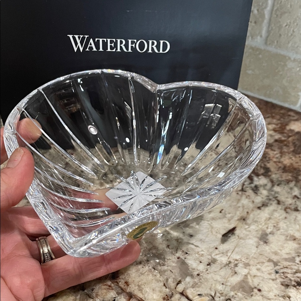 Waterford Clear Crystal Heart Bowl